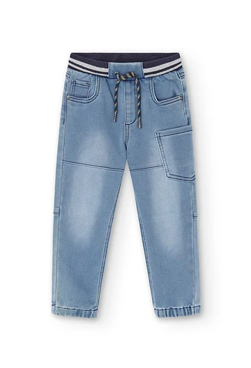 Jeans-Hose gestrickt, für Jungen, in Farbe Blau