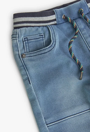 Jeans-Hose gestrickt, für Jungen, in Farbe Blau