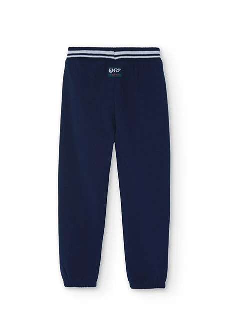 Boy's navy blue plush trousers