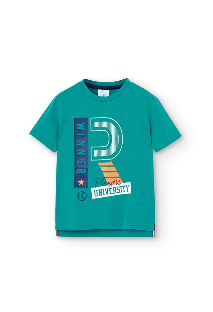 T-shirt tricoté pour garçon en vert