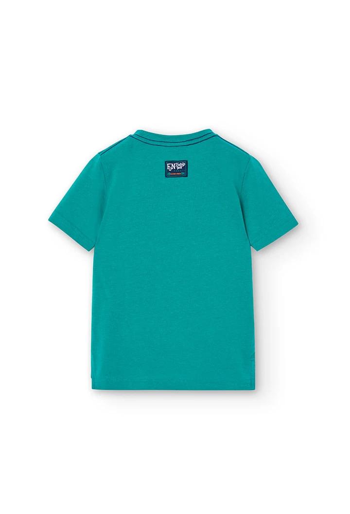 T-shirt tricoté pour garçon en vert