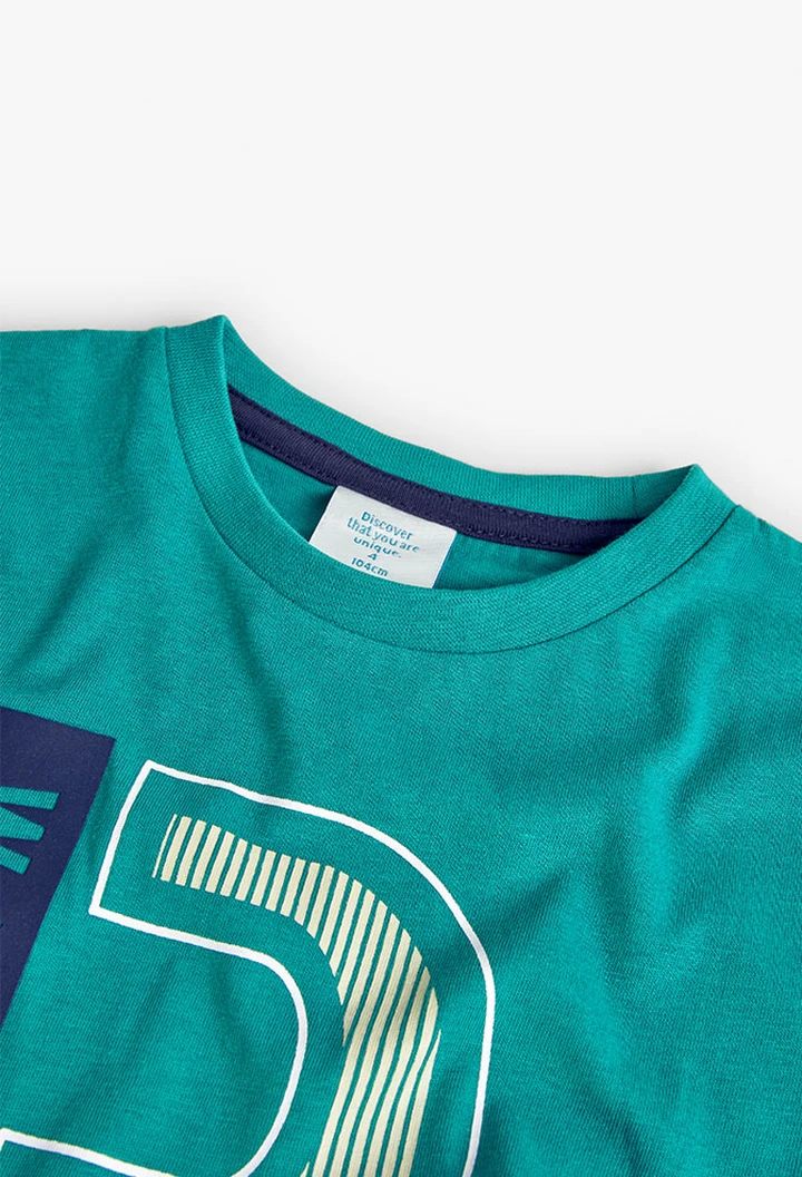 T-shirt tricoté pour garçon en vert
