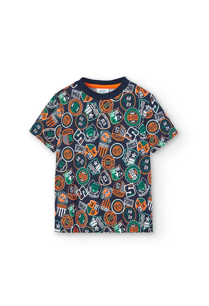 T-shirt tricoté imprimé garçon