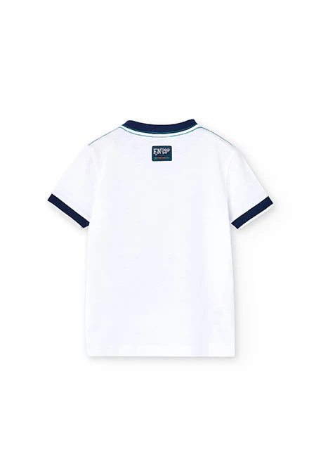 Boy's white knit t-shirt