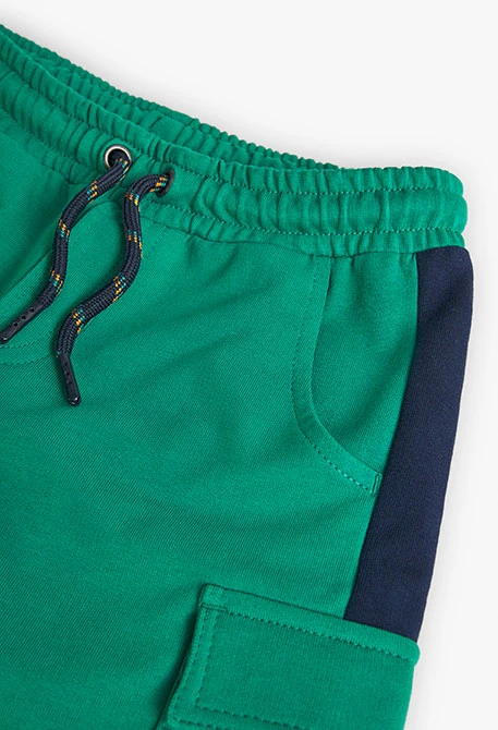 Fleece-Bermuda-Shorts,  für Jungen, in Farbe Grün