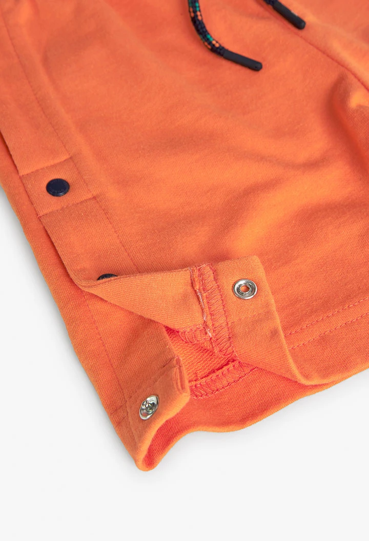 Fleece-Bermuda-Shorts, für Jungen, in Farbe Orange