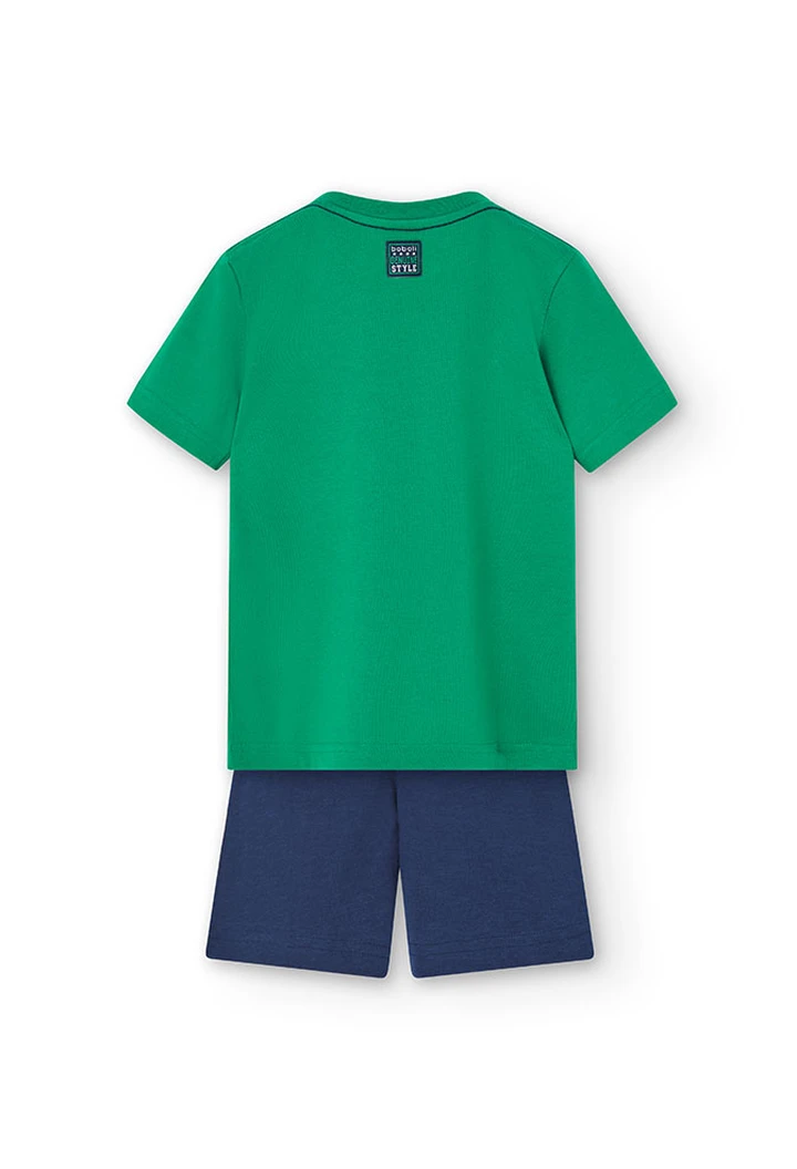 Pack tricoté pour bébé garçon en vert