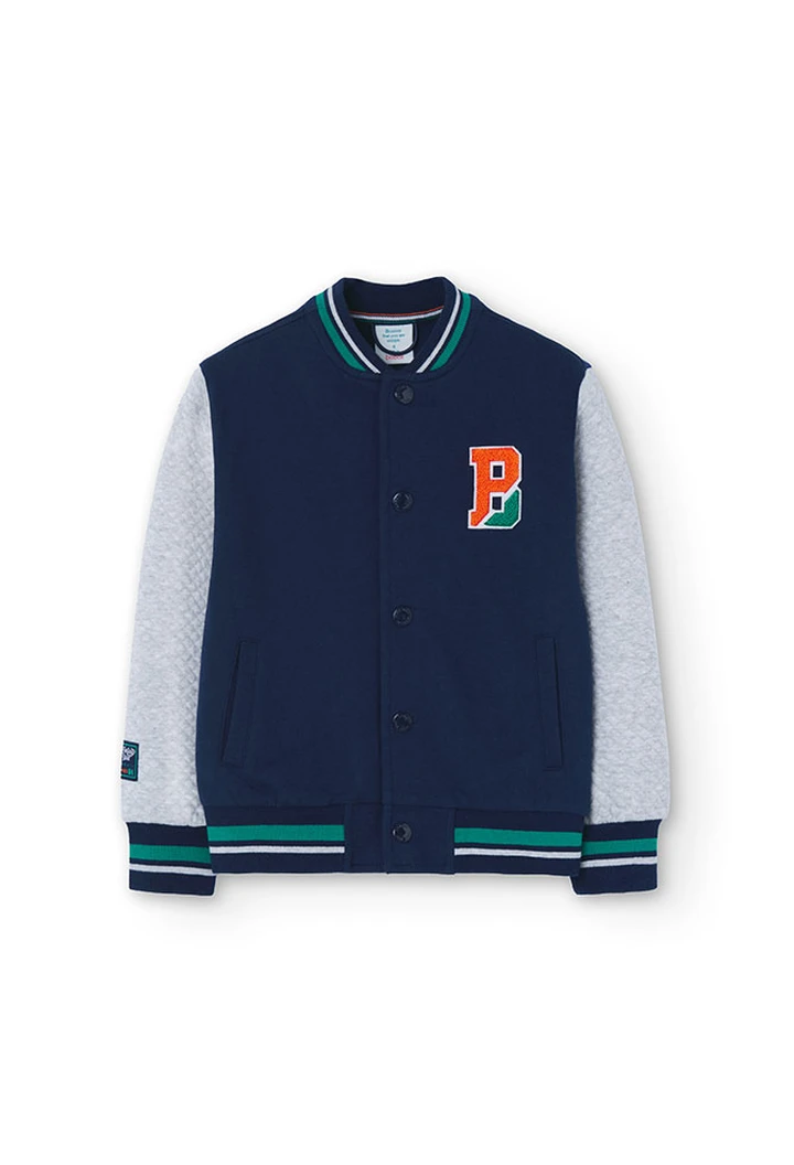Veste molleton garçon bleu marine