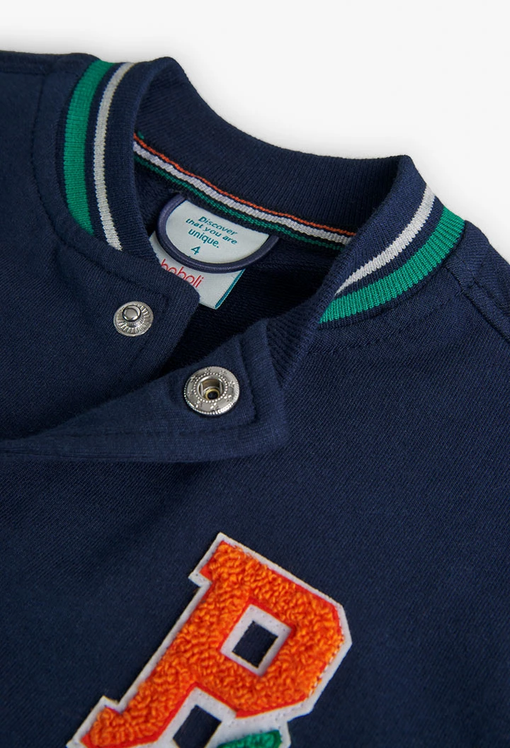 Fleece-Jacke für Jungen in Farbe Marineblau