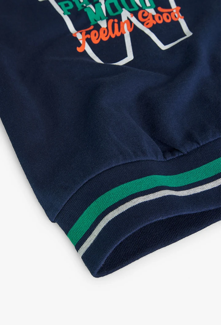 Veste molleton garçon bleu marine