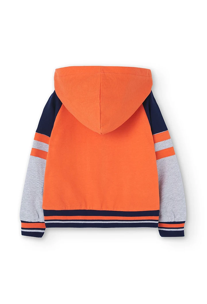 Veste molleton garçon orange