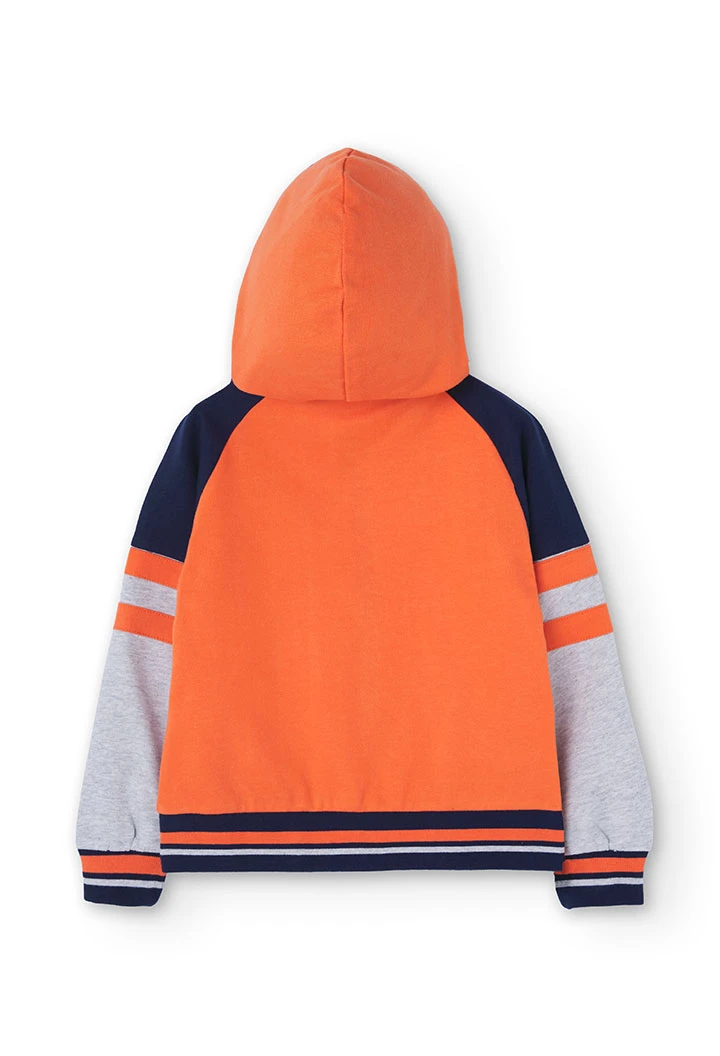 Boy\'s orange plush jacket