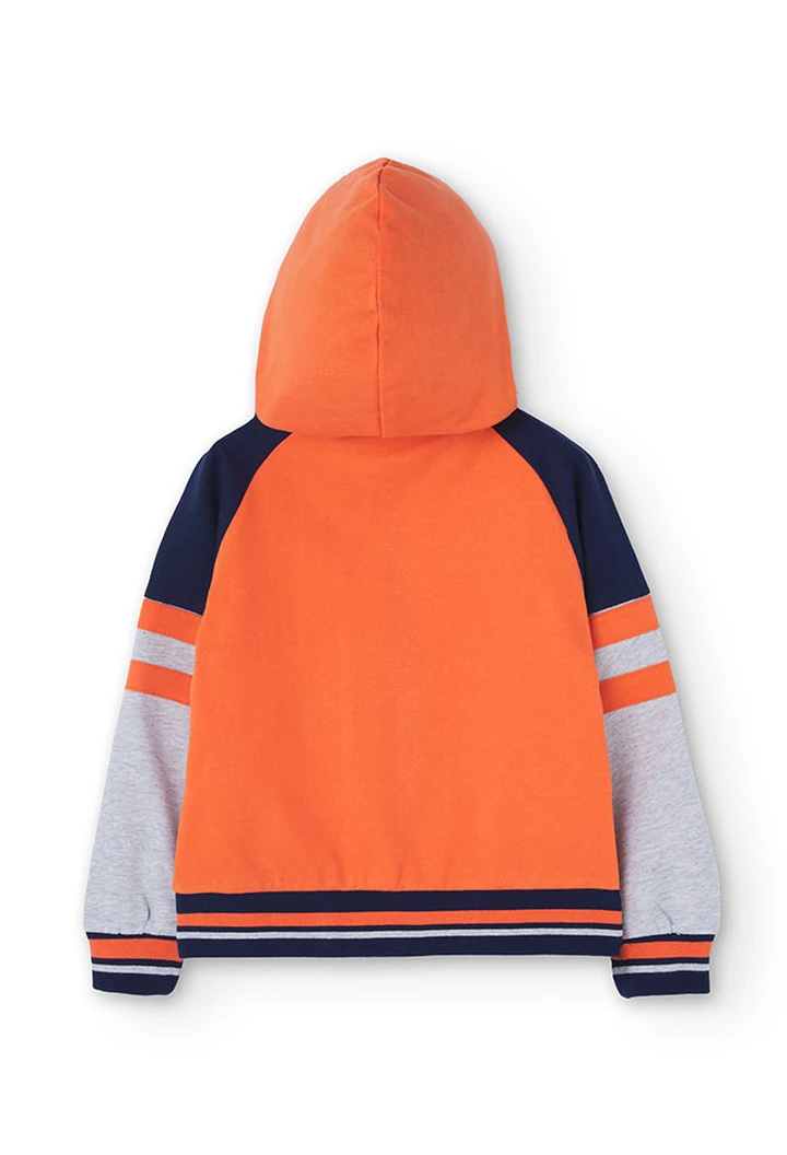Veste molleton garçon orange