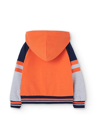 Jaqueta de pelfa de nen en taronja