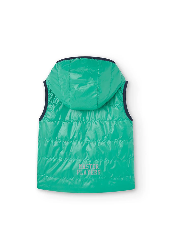Gilet garçon en tissu technique bleu marine