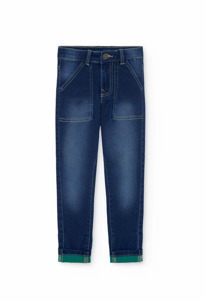 Pantalon en denim pour enfant en bleu