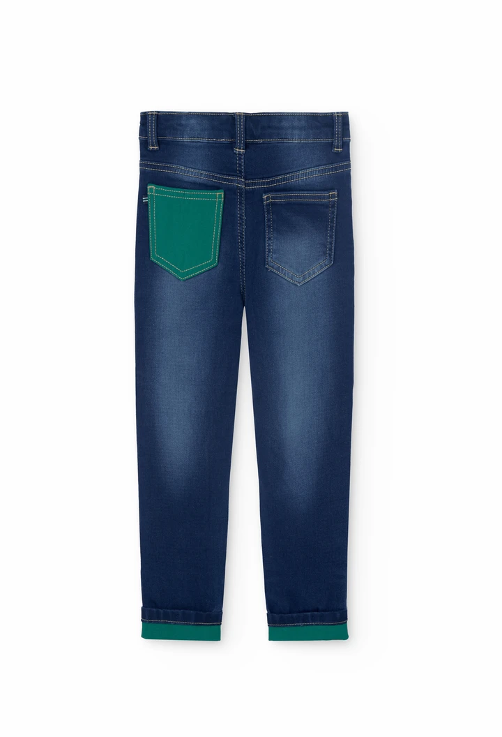 Pantalon en denim pour enfant en bleu