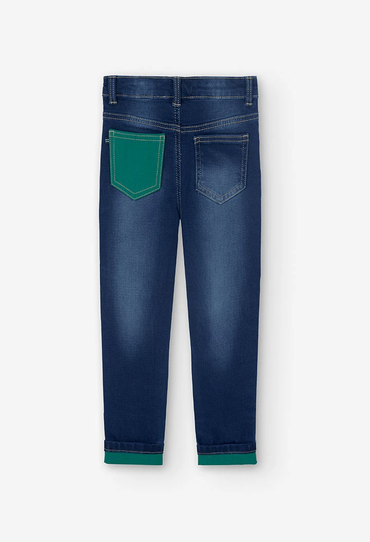 Pantalon en denim pour enfant en bleu