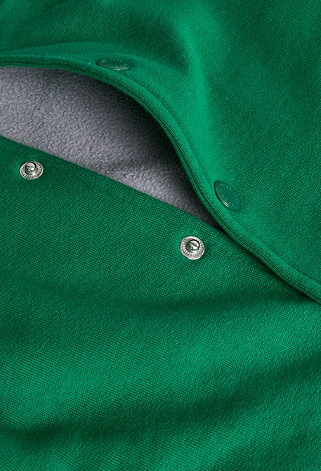 Blouson Teddy en molleton garçon en vert lime