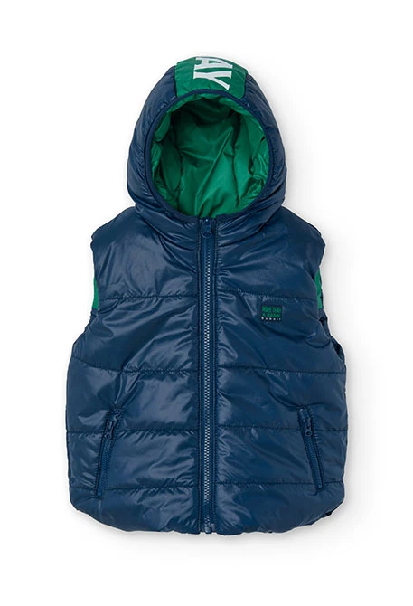 Gilet reversibile da bambino in blu navy