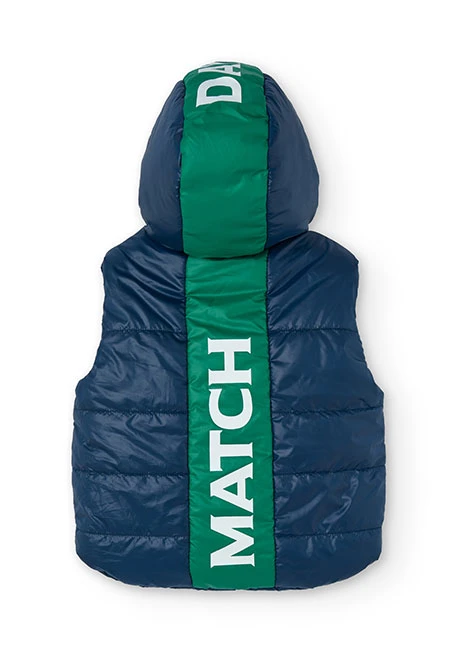 Gilet réversible pour enfant en bleu marine