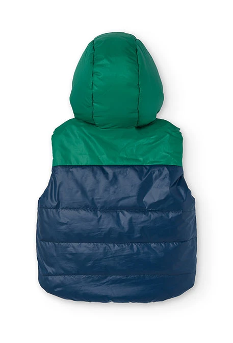 Gilet réversible pour enfant en bleu marine