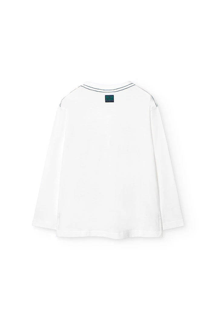 Maglietta di maglia liscia da bambino in bianco