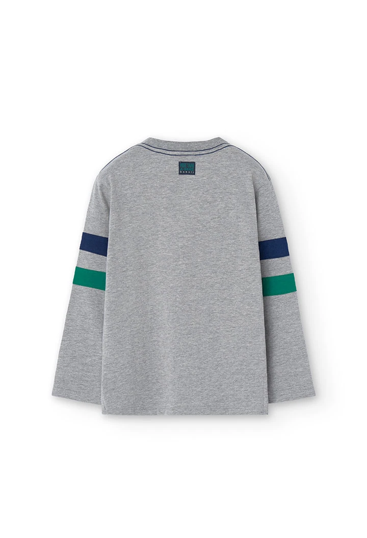 Camiseta de punto para niño en gris vigoré