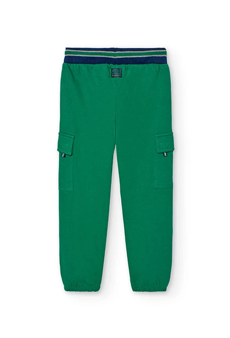 Boys\' green fleece trousers