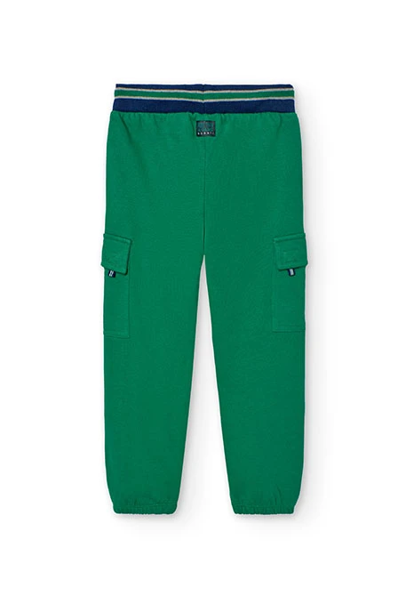 Pantalón de felpa de niño en verde