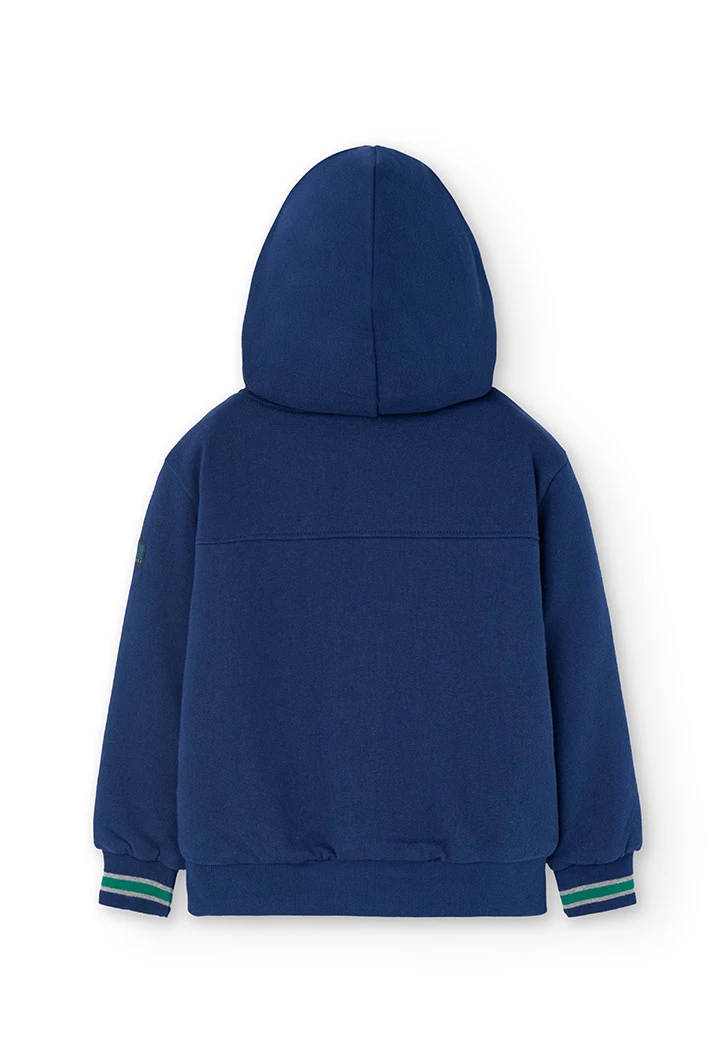 Giacca di felpa da bambino in blu navy