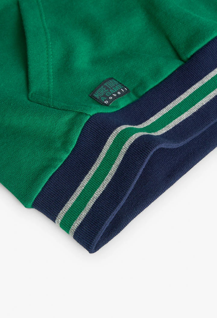 Sudadera de algodón de niño en verde