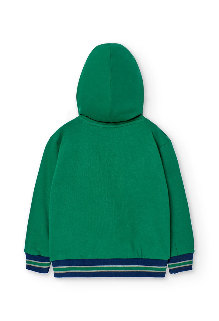 Sudadera de algodón de niño en verde