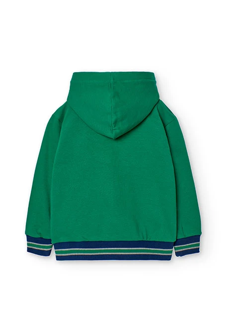 Sweat-shirt en coton pour enfant en vert