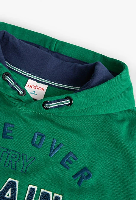 Sweat-shirt en coton pour enfant en vert