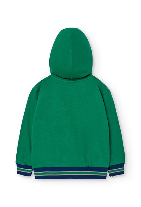 Sudadera de algodón de niño en verde