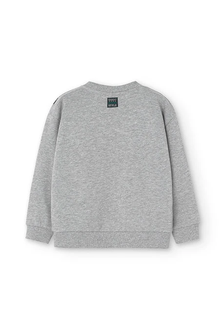 Set of sweatshirt and fleece trousers for boys in grey