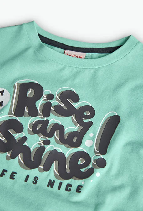 Jungen-Strickshirt in Wasserfarbe