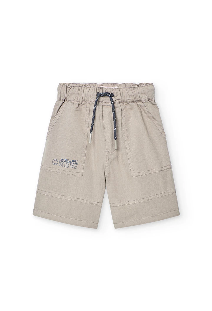 Knitted shorts for boys in brown colour
