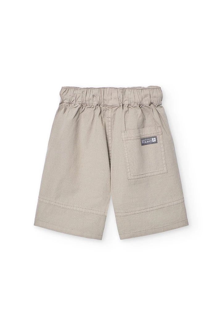 Knitted shorts for boys in brown colour