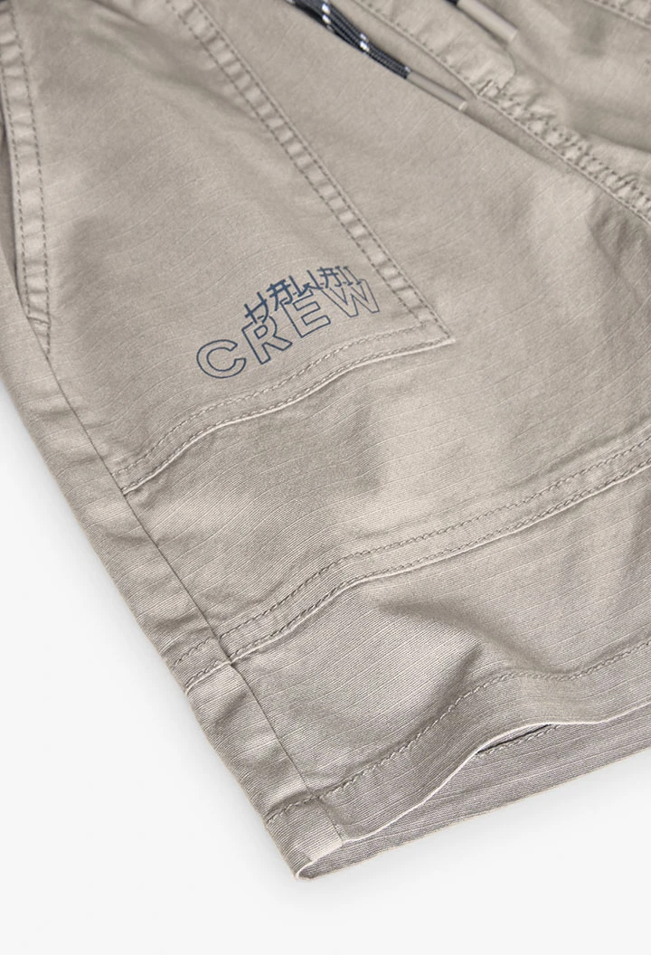 Knitted shorts for boys in brown colour