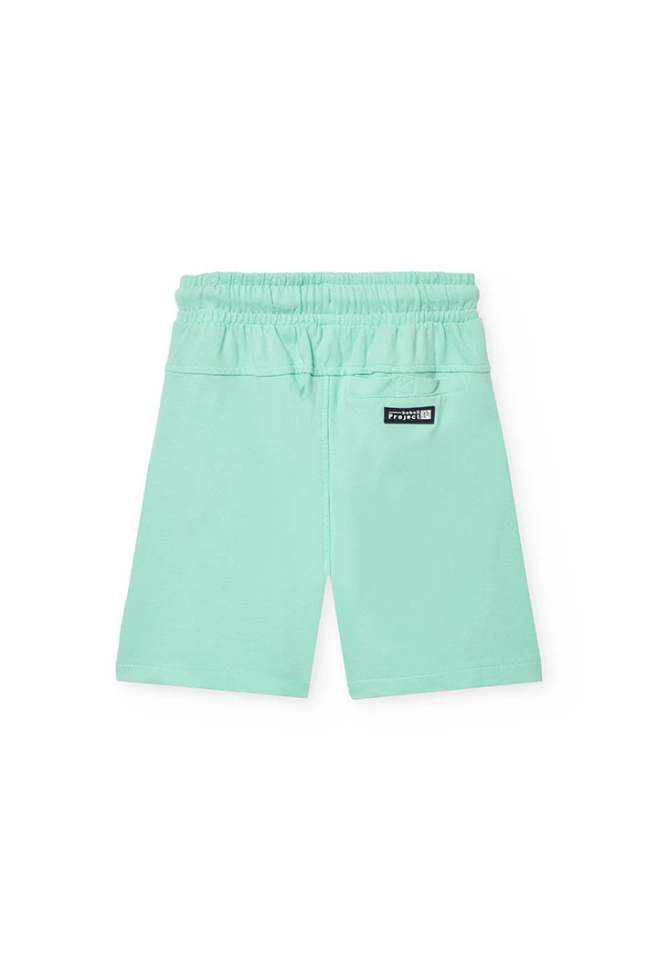 Bermuda in maglia per bambino di colore verde