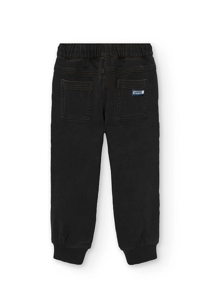 Pantalone in maglia per bambino di colore nero