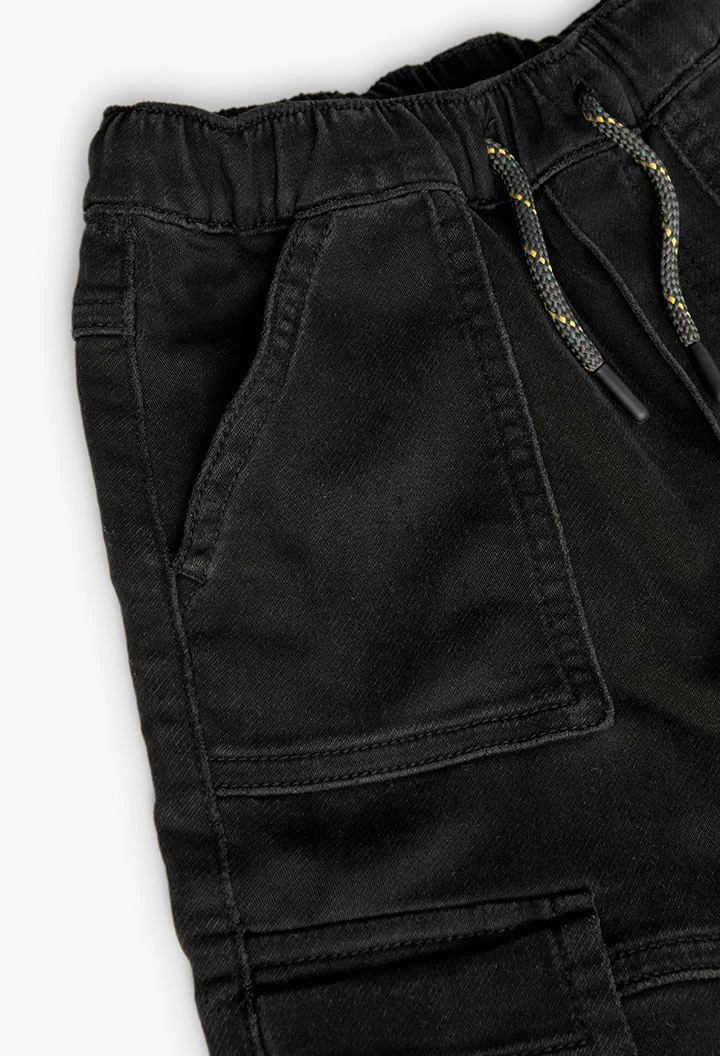 Pantalone in maglia per bambino di colore nero