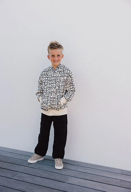 Pantalone in maglia per bambino di colore nero