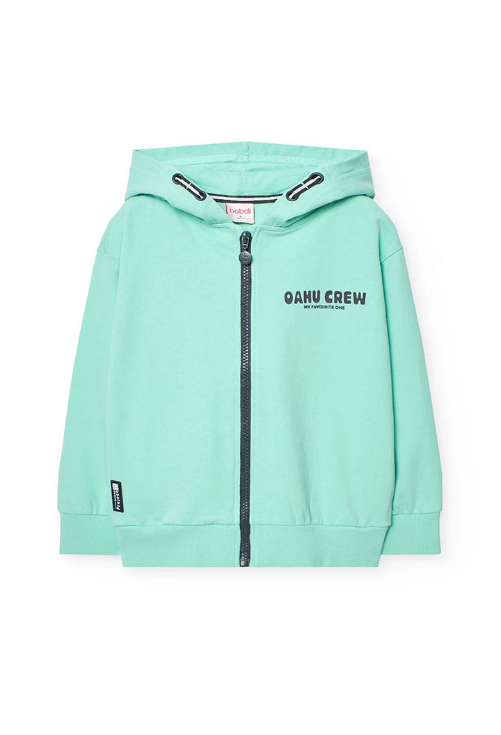 Giacca di pile per bambino di colore verde