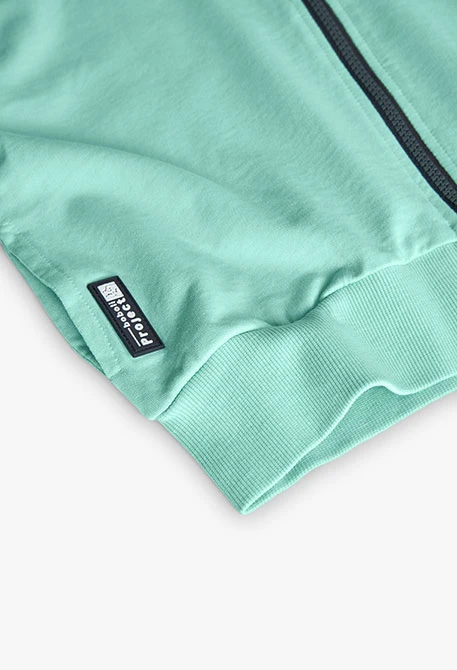Fleece jacket for boy in green colour