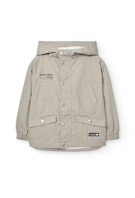 Technischer Strickparka für Jungen in Braun