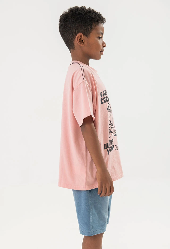 Denim shorts for boys in bleach colour