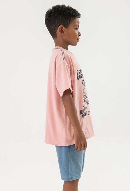 Bermuda in denim per bambino in colore bleach
